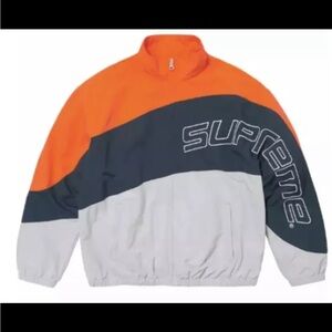 Supreme Curve Track Jacket Grey Orange SS24 Size S